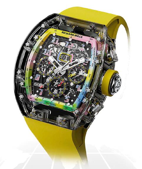 Replica Richard Mille RM011 SAPPHIRE FLYBACK CHRONOGRAPH "A11 TIME MACHINE YELLOW" Watch